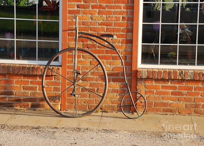Sculpture Greeting Card featuring the photograph Old Bike by Mary Carol Story