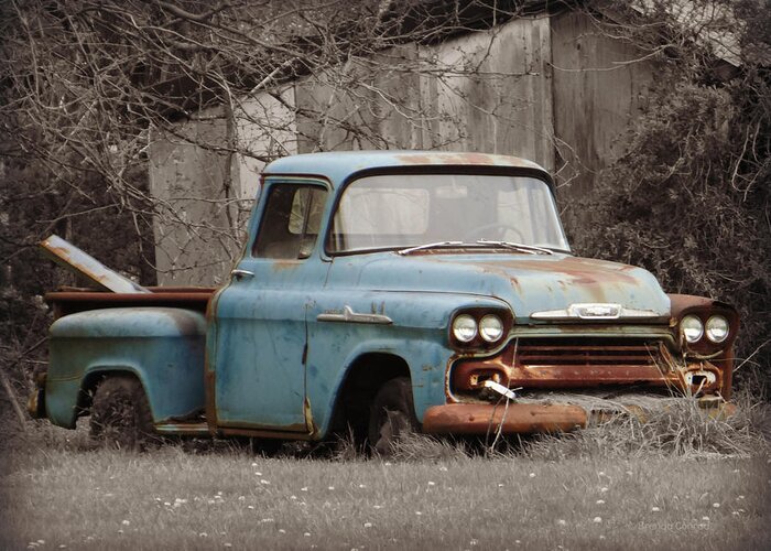 Old Chevy Truck Greeting Card featuring the photograph Old Chevy Truck by Dark Whimsy