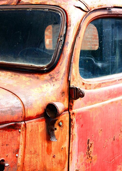 Old Greeting Card featuring the photograph Old Dodge Truck by Valentino Visentini