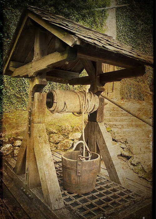 Well Greeting Card featuring the photograph Old Draw Well by Heiko Koehrer-Wagner