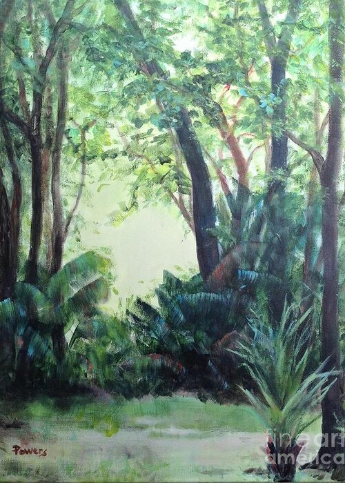 Landscape Greeting Card featuring the painting Old Florida 5 by Mary Lynne Powers