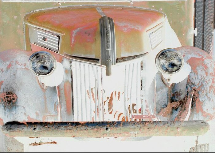 Truck Greeting Card featuring the photograph Old Ford Truck - PhotoPower by Pamela Critchlow