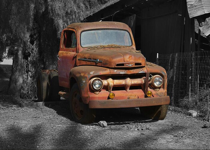 Ford Greeting Card featuring the photograph Old Ford Truck by Richard J Cassato