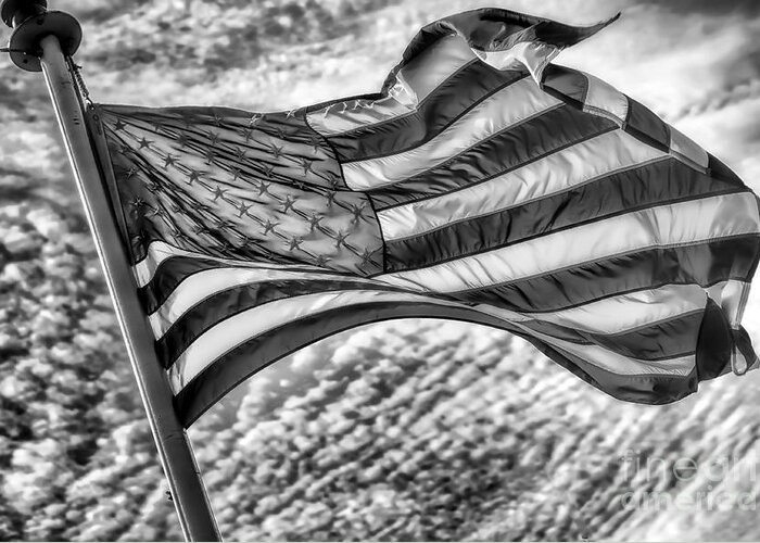 Hyannis Greeting Card featuring the photograph Old Glory by Jack Torcello