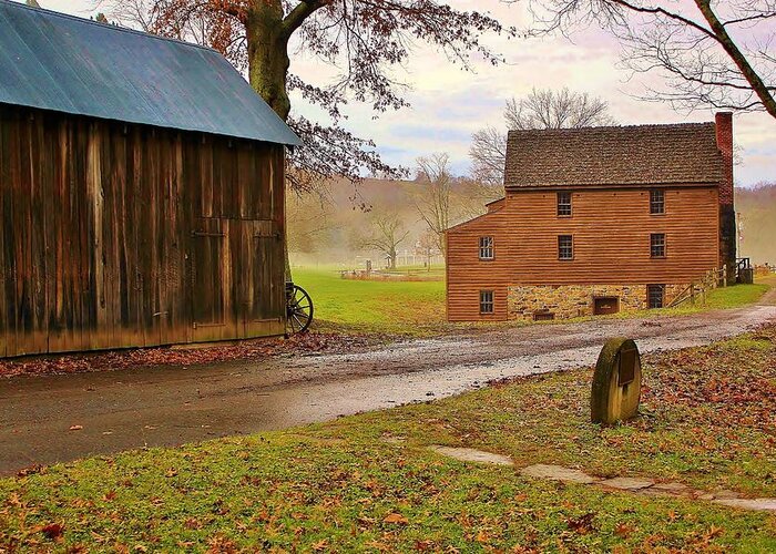 Grist Mill Greeting Card featuring the photograph Old Grist Mill by William Rockwell