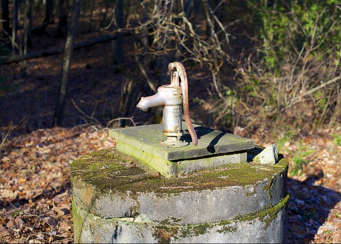 Pump Greeting Card featuring the photograph Old Hand Pump on a Well by Craig Walker