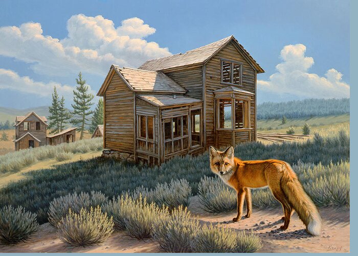 Wildlife Greeting Card featuring the painting Old Haunts by Paul Krapf