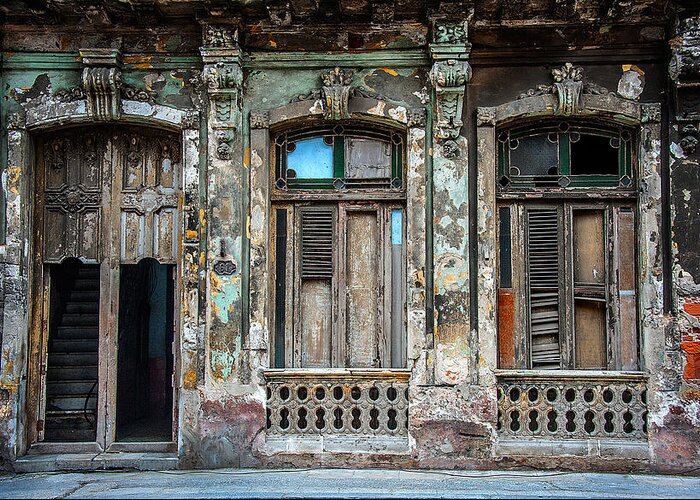  Cuba Greeting Card featuring the photograph Old Havana House by Patrick Boening