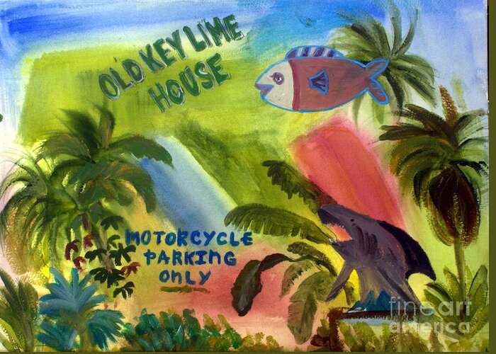 Florida Greeting Card featuring the painting Old Key Lime House by Donna Walsh