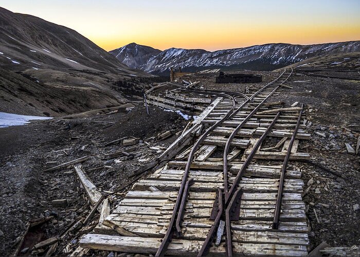 Mine Greeting Card featuring the photograph Old Mining Tracks by Aaron Spong