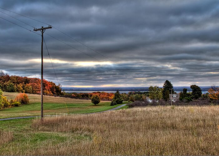 Image Greeting Card featuring the photograph Old Mission Peninsula Morning by Richard Gregurich