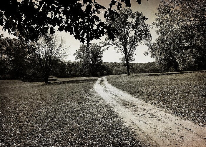 Hovind Greeting Card featuring the photograph Old Road by Scott Hovind