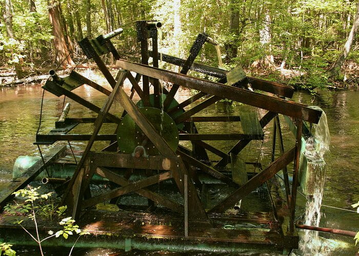 Horne Greeting Card featuring the photograph Old Waterwheel by Cathy Harper
