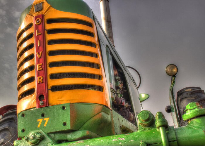 Oliver Tractor Greeting Card featuring the photograph Oliver Tractor by Michael Eingle