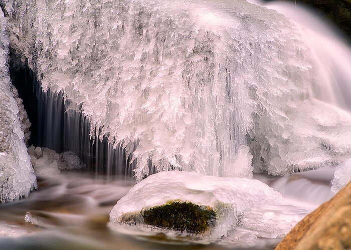 Icicles On A Rock Greeting Card featuring the photograph On a Winter's Day by Mark Steven Houser