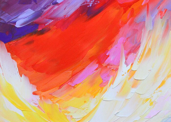 Abstract Greeting Card featuring the painting On Eagle's Wings by Mike Moyers