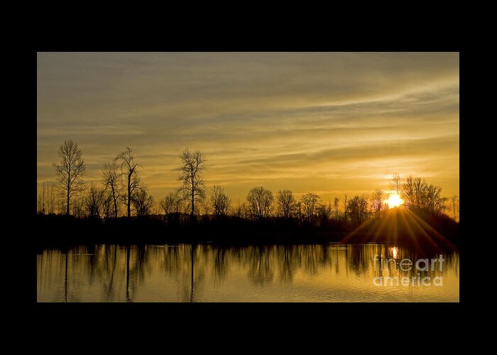Background Greeting Card featuring the photograph On Golden Pond by Nick Boren