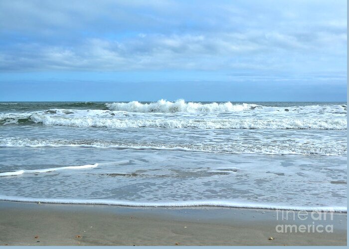 Beach Greeting Card featuring the photograph On The Beach by Kathy Baccari