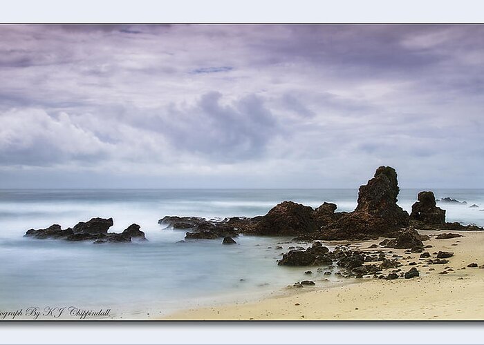 Port Macquarie Nsw Australia Greeting Card featuring the photograph On the rocks 01 by Kevin Chippindall