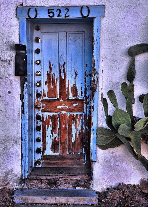 Doors Greeting Card featuring the photograph One Can Never Feel Too Safe by Barbara Manis