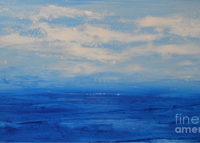 Seascape Greeting Card featuring the painting One Fine Day 2 by Jane See