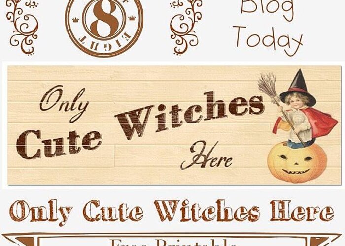 Cute Greeting Card featuring the photograph Only Cute Witches Here #ontheblog by Teresa Mucha