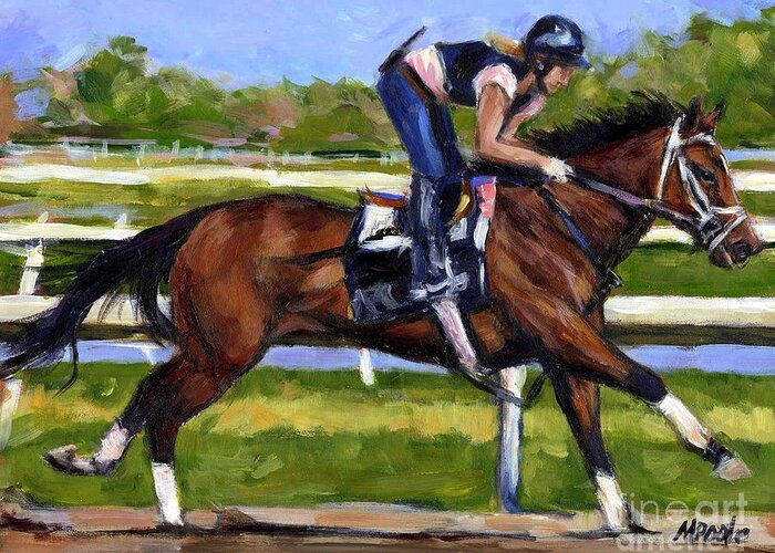 Horse Greeting Card featuring the painting Onlyforyou by Molly Poole