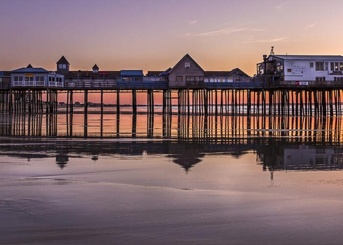 Oob Greeting Card featuring the photograph OOB Pier at Sunrise by Shane Borelli