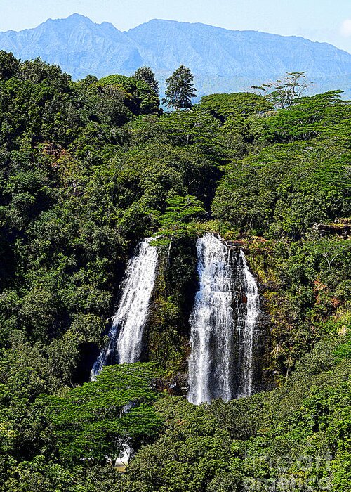 ʻŌpaekaʻa Falls Greeting Card featuring the photograph Opaekaa Falls in Kauai by Catherine Sherman