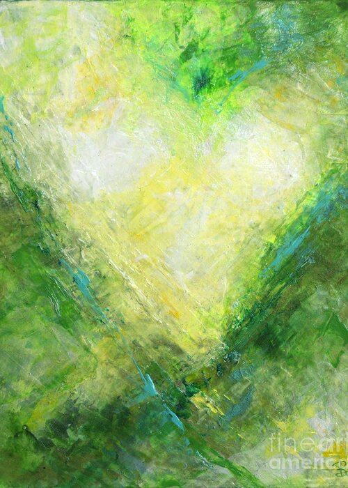 Heart Greeting Card featuring the painting Open Heart by Belinda Capol