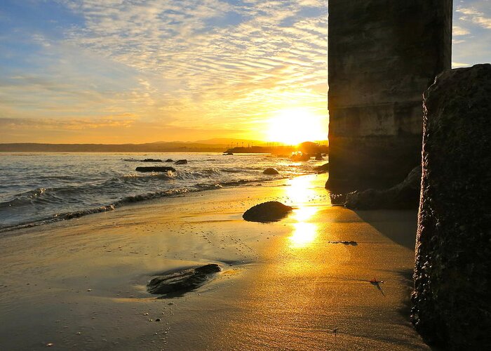 Sunrise Greeting Card featuring the photograph Orange Sand by Paul Foutz