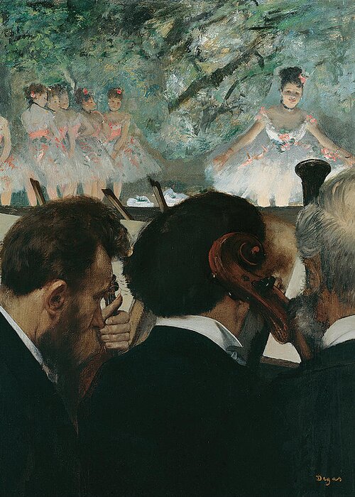 Edgar Degas Greeting Card featuring the painting Orchestra Musicians by Edgar Degas