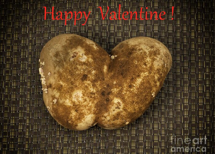 Potato Greeting Card featuring the photograph Organic Valentine by Les Palenik