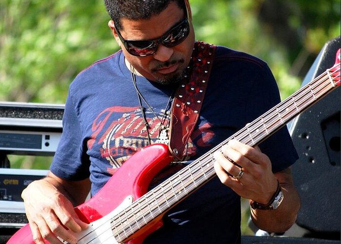 Music Greeting Card featuring the photograph Oteil Burbridge by Angela Murray