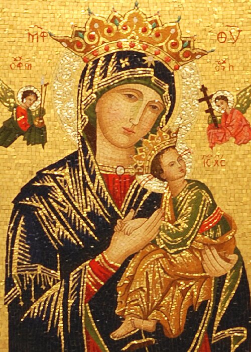 Our Lady Greeting Card featuring the photograph Our Lady of Perpetual Help by Philip Ralley