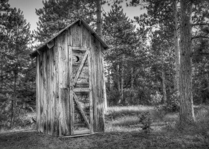 Outhouse Greeting Card featuring the photograph Outdoor Plumbing by Scott Norris