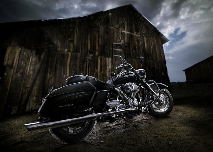 Harley Greeting Card featuring the photograph Outside the Barn by Yo Pedro
