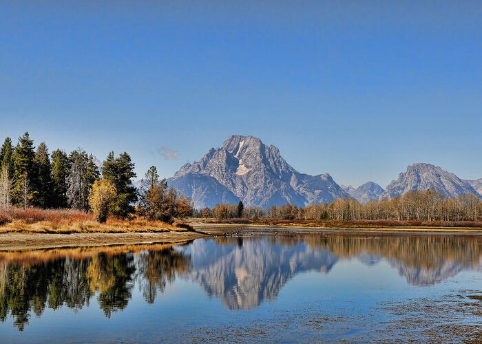 Teton Greeting Card featuring the photograph Oxbow Bend by David Armstrong