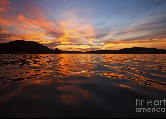 Lake Of The Ozarks Greeting Card featuring the photograph Ozark Sunset by Dennis Hedberg