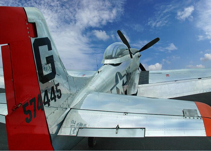 P-51 Greeting Card featuring the photograph P-51 Mustang Pecos Bill by Rod Seel