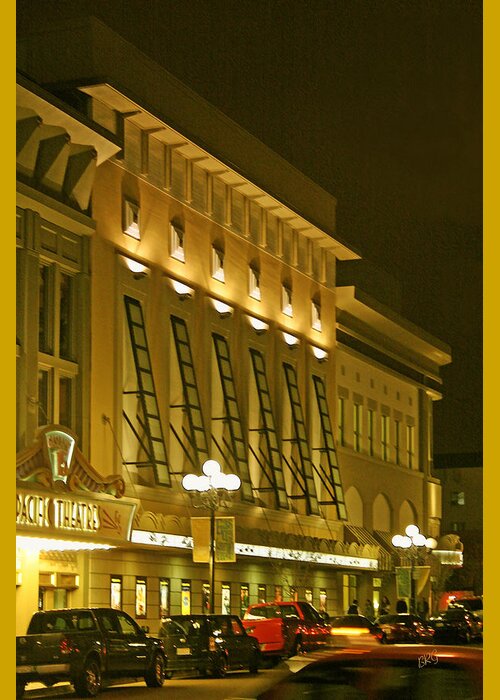 Night Life Greeting Card featuring the photograph Pacific Theatres In San Diego At Night by Ben and Raisa Gertsberg