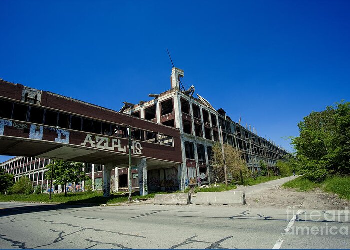 Packard Greeting Card featuring the photograph Packard Plant Crmbling by Steven Dunn