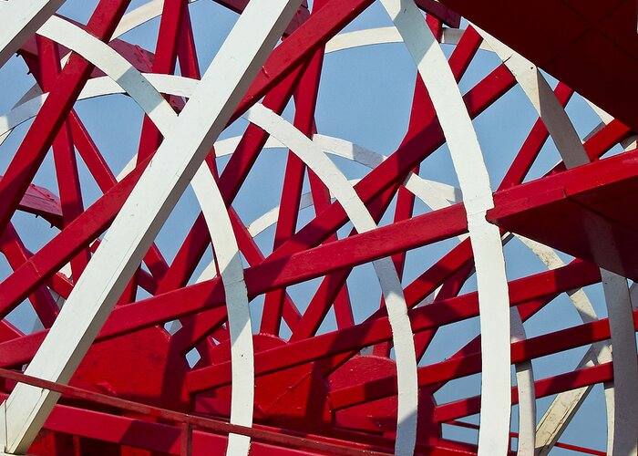 Abstract Greeting Card featuring the photograph Paddlewheel by Christi Kraft