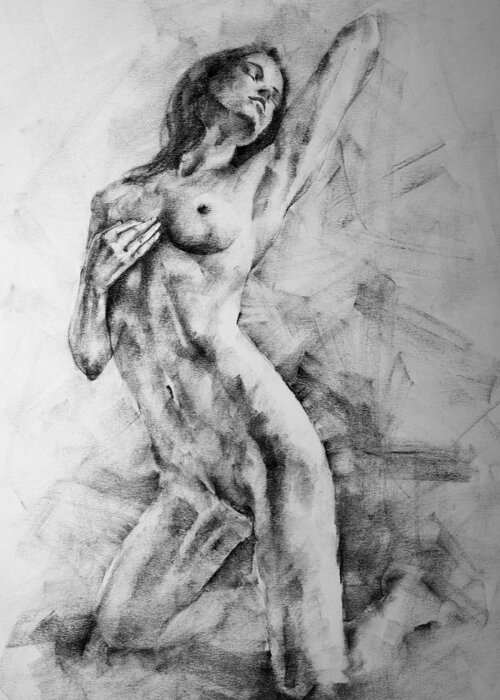 Erotic Greeting Card featuring the drawing Page 12 by Dimitar Hristov
