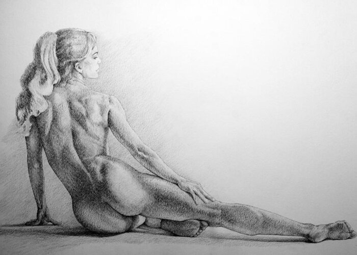 Erotic Greeting Card featuring the drawing Page 16 by Dimitar Hristov