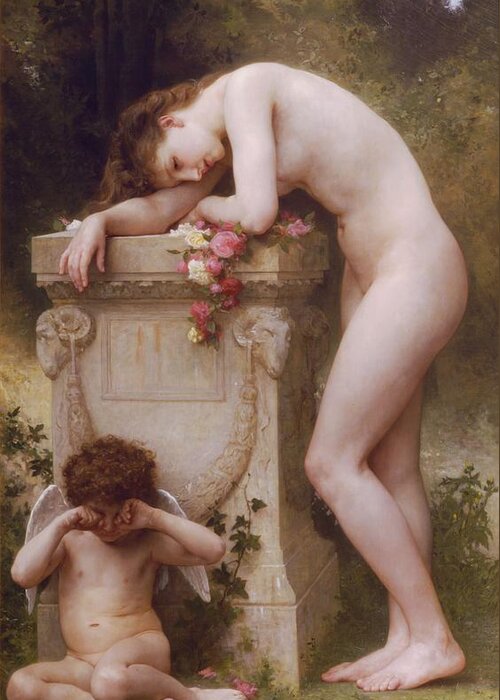 Pain Greeting Card featuring the painting Pain of Love by William Adolphe Bouguereau