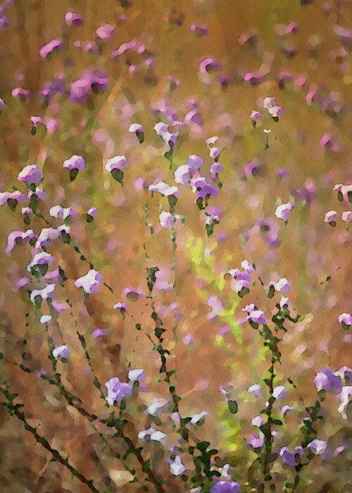 Photo Art Print Greeting Card featuring the photograph Painted Wildflowers by Bonnie Bruno