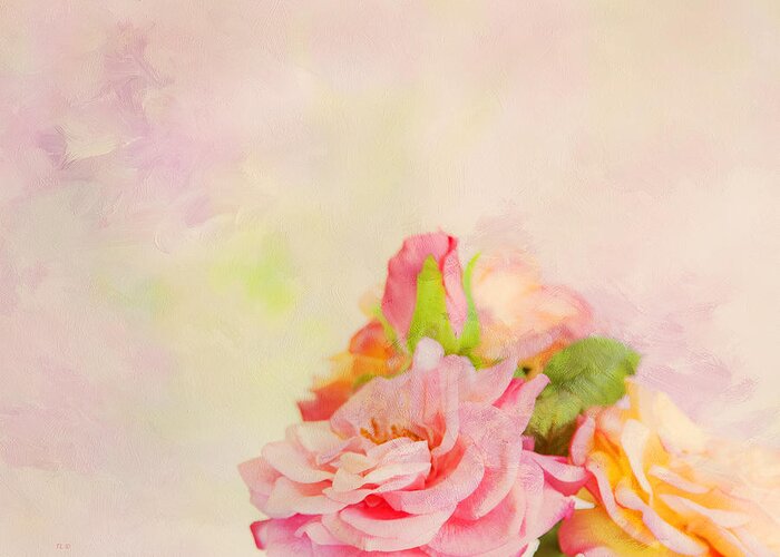 Floral Greeting Card featuring the photograph Painterly Roses by Theresa Tahara
