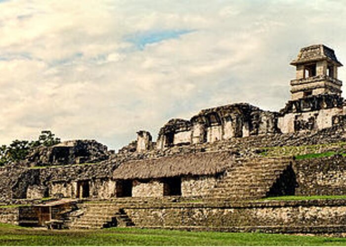 Palenque Greeting Card featuring the photograph Palenque Panorama Unframed by Weston Westmoreland