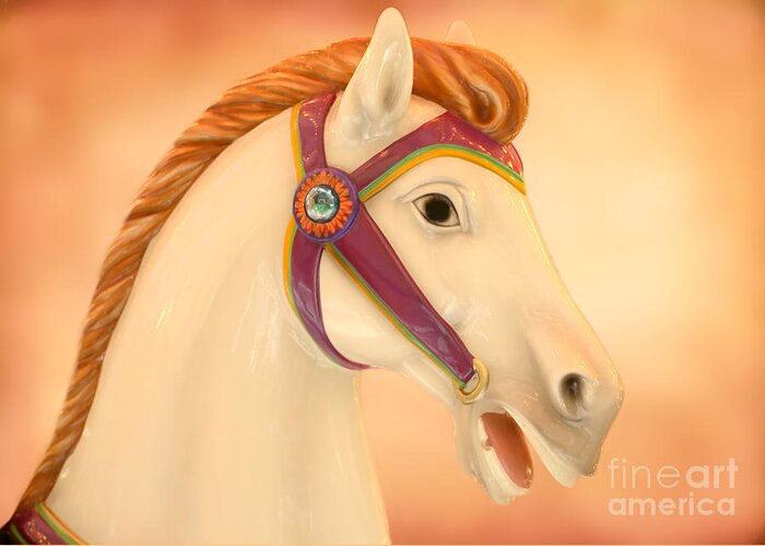 Amazing Greeting Card featuring the photograph Palomino Carousel Horse by Sabrina L Ryan